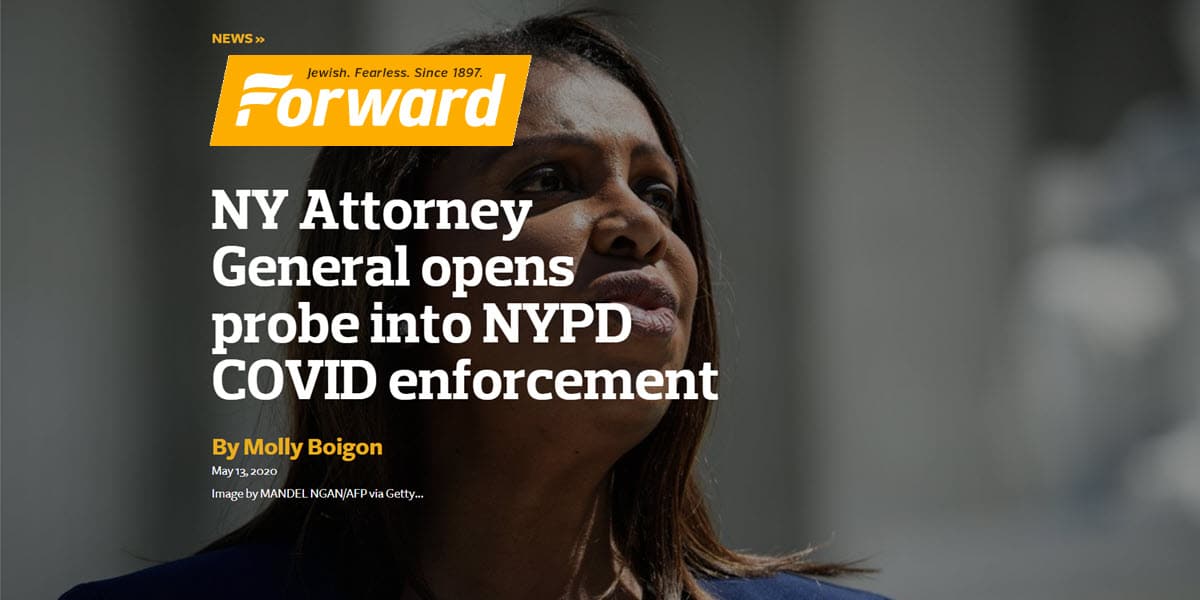 Forward: NY Attorney General Opens Probe Into NYPD COVID Enforcement
