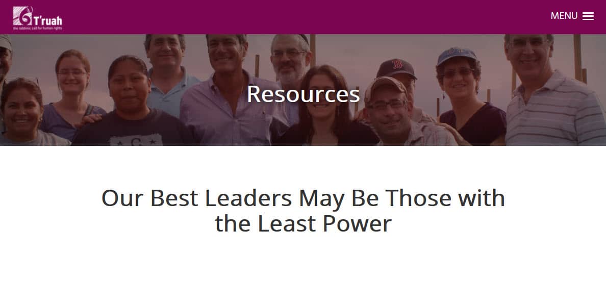 T'ruah: Our Best Leaders May Be Those with the Least Power