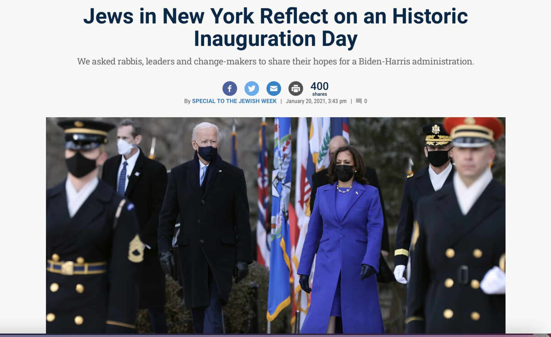 NY Jewish Week: Matt Nosanchuk Shares His Reaction to the Biden-Harris Inauguration