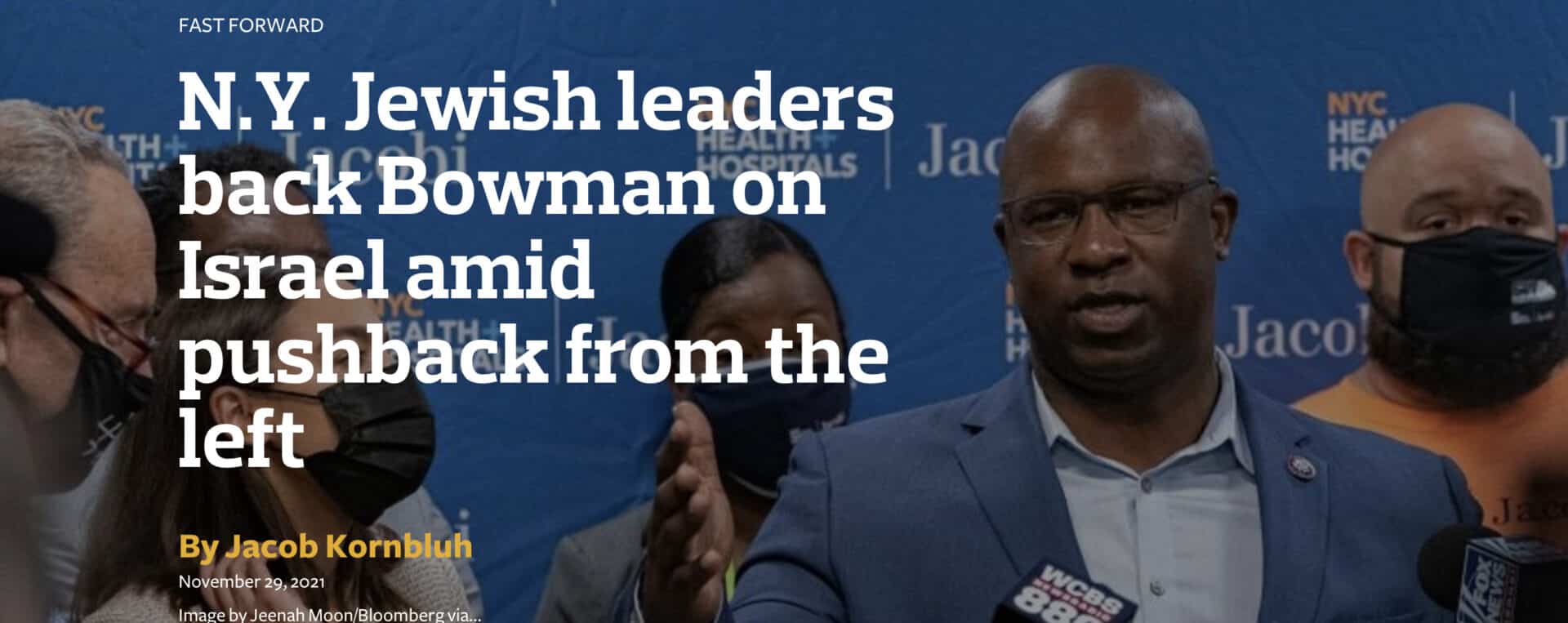 The Forward: Letter to Representative Bowman from Jewish Leaders and NYJA