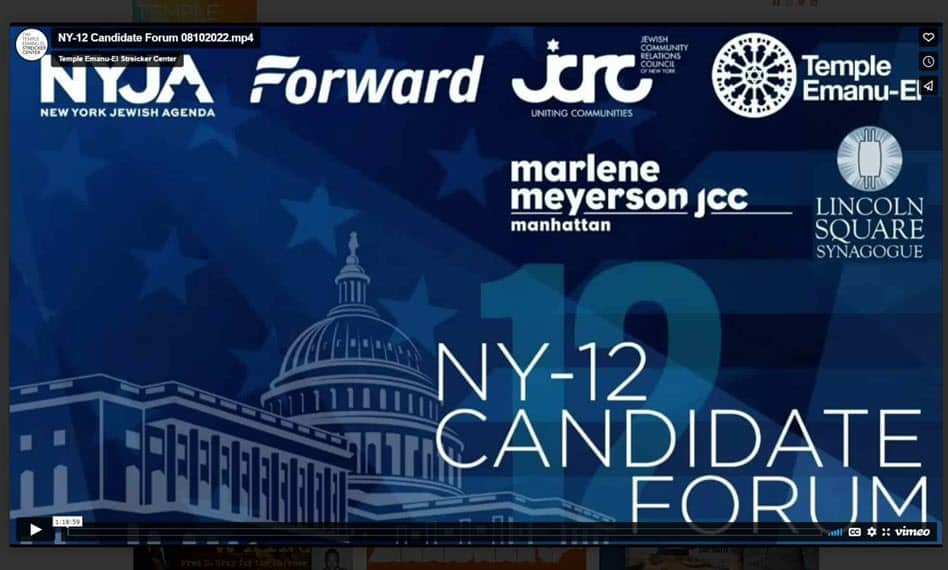 NY12 Candidate Forum Video cover